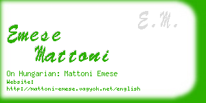 emese mattoni business card